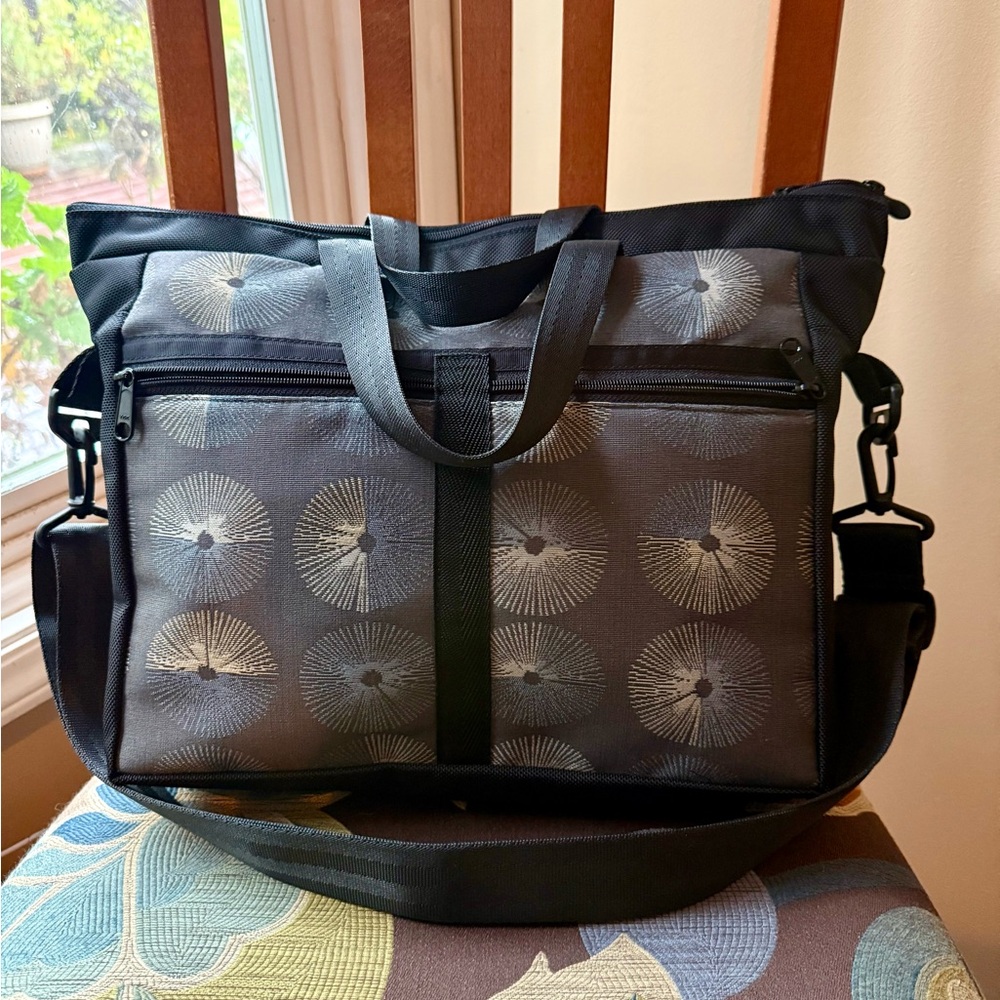 Asian-influenced crossbody/tote bag, mixed-media, one of a kind!